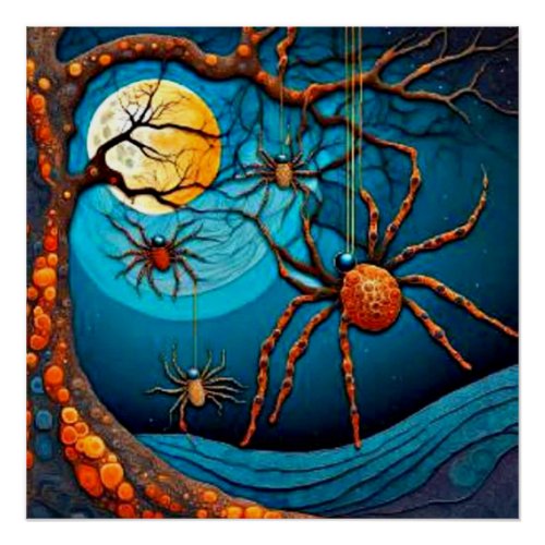 Spiders at night poster