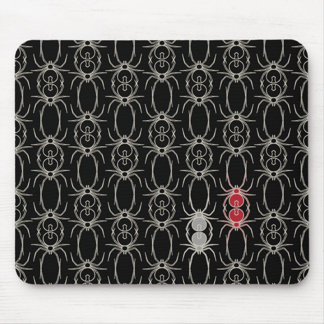 Spiders - Bat Black and Bone White Mouse Pad (Front)