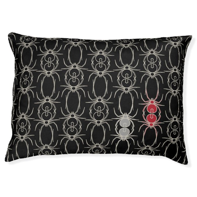 Spiders - Bat Black and Bone White Pet Bed (Front)