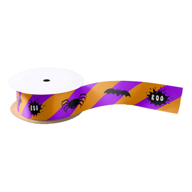 Spiders, bats and boo! Ribbon (Spool)