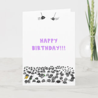 Spiders Birthday Card