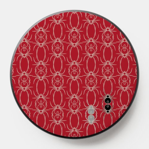 Spiders _ Blood Red and Bone White PopSocket