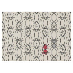 Spiders - Bone White and Bat Black Tablecloth