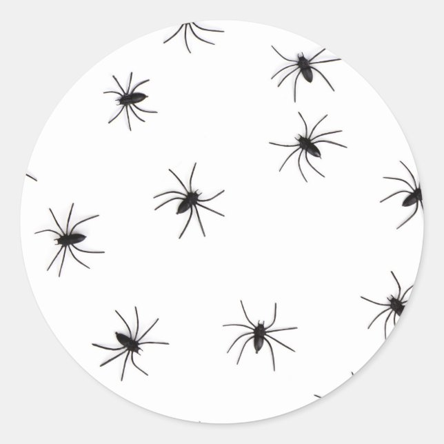 spiders classic round sticker (Front)