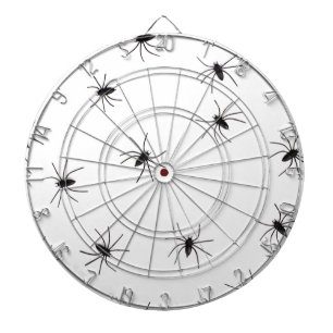 spiders dartboard with darts