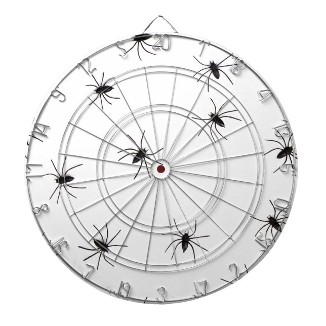 spiders dartboard with darts (Front)
