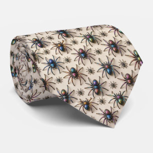Spiders Faux Silk Insect Enthusiast Neck Tie