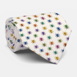 Spiders Faux Silk Insect Enthusiast Neck Tie