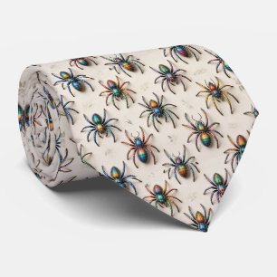 Spiders Faux Silk Insect Enthusiast Neck Tie