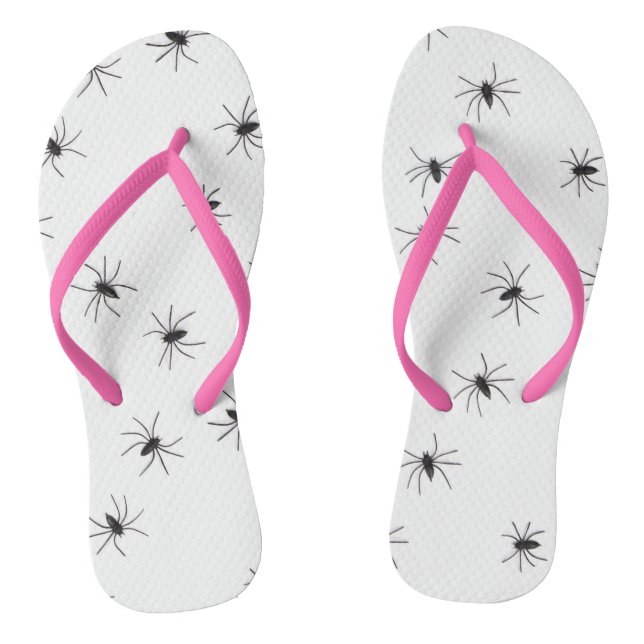 spiders flip flops sandals shoes (Footbed)