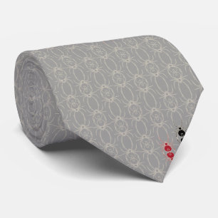 Spiders - Ghost Grey and Bone White Neck Tie