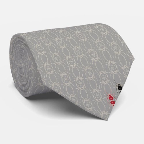 Spiders _ Ghost Grey and Bone White Neck Tie