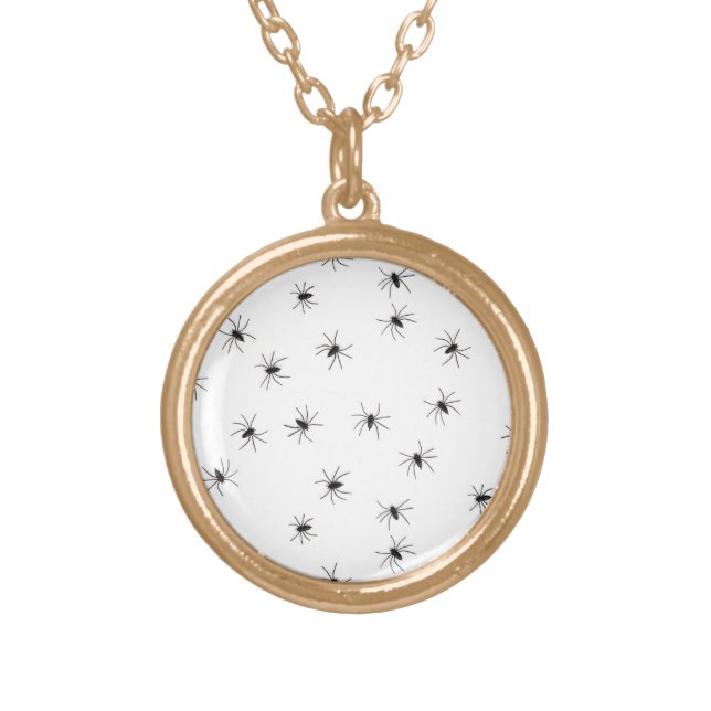 Spiders Gold Plated Necklace (Front)