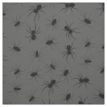 Spiders Gothic Halloween Black Fabric