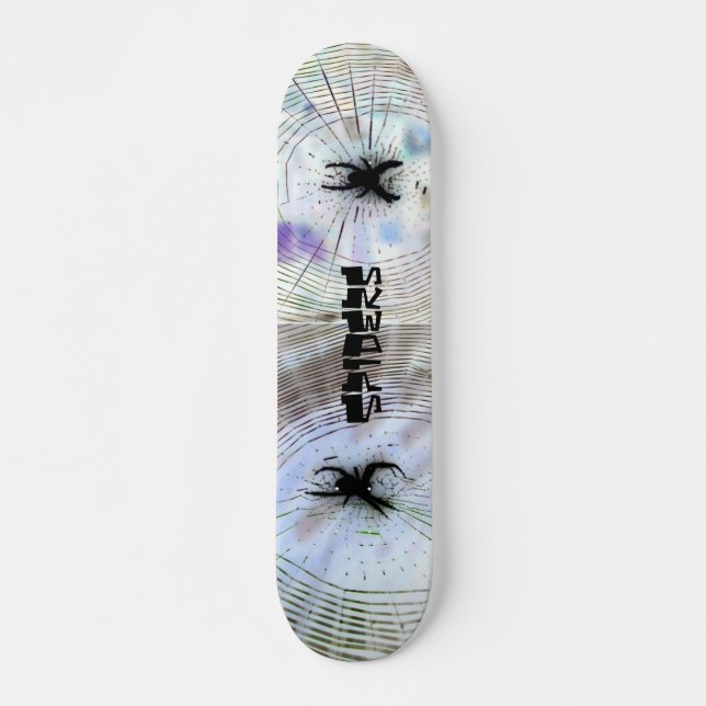 Spiders Spider Bug Web Webs Skateboard Deck (Front)