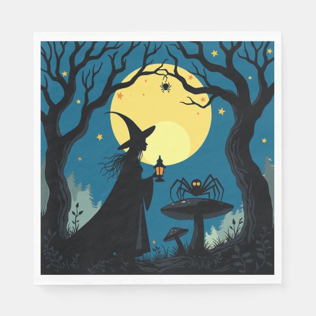 Spiders, Toadstools and Witches Napkins (Front)