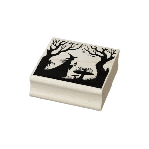 Spiders, Toadstools and Witches Rubber Stamp