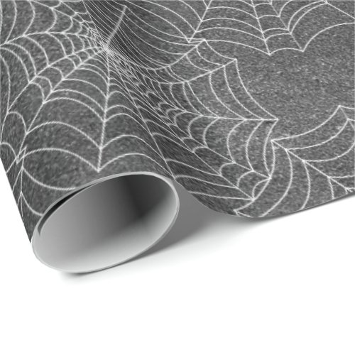 Spiders web design spooky creepy and fun wrapping paper