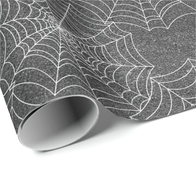 Spiders web design spooky creepy and fun wrapping paper (Roll Corner)