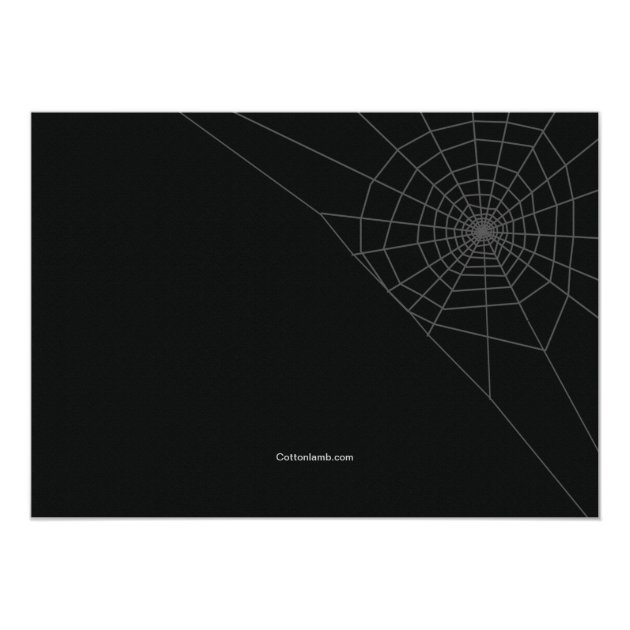 Spider's Web Halloween Invitation