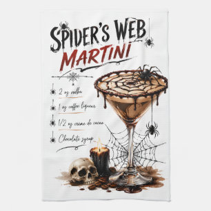 Spider's web Martini recipe Kitchen Towel