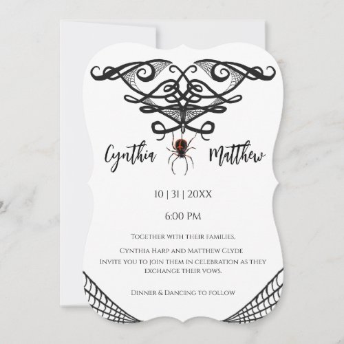 Spiders Web Wedding Invitation 