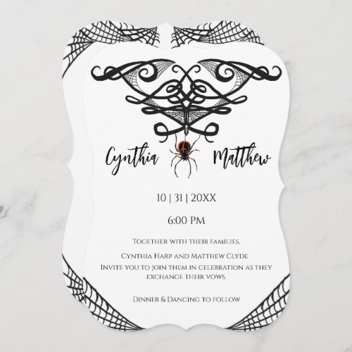 Spiders Web Wedding Invitation 