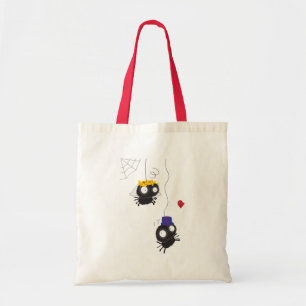 Spiders wedding tote bag