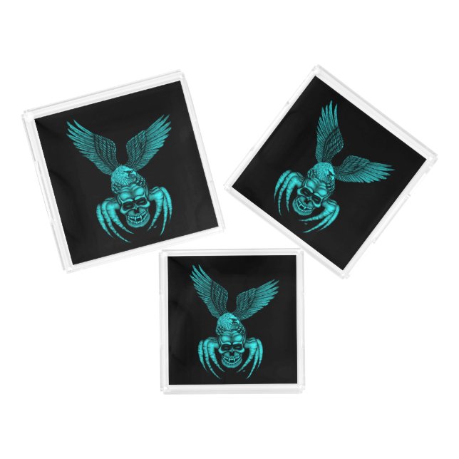 Spiderskull with Eagle Acrylic Tray (Set)