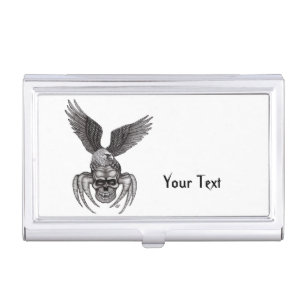 Spiderskull with Eagle Business Card Holder