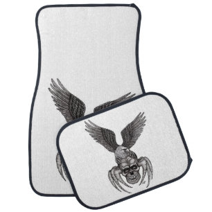 Spiderskull with Eagle Car Floor Mat