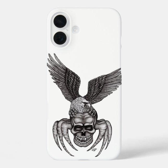 Spiderskull with Eagle Case-Mate iPhone Case (Back)