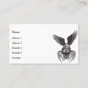 Spiderskull with Eagle in Tattoo-style Business Card