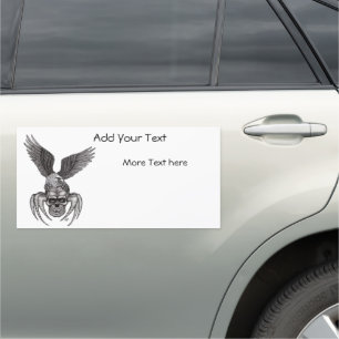 Spiderskull with Eagle in Tattoo-style Car Magnet