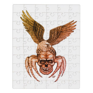 Spiderskull with Eagle Jigsaw Puzzle