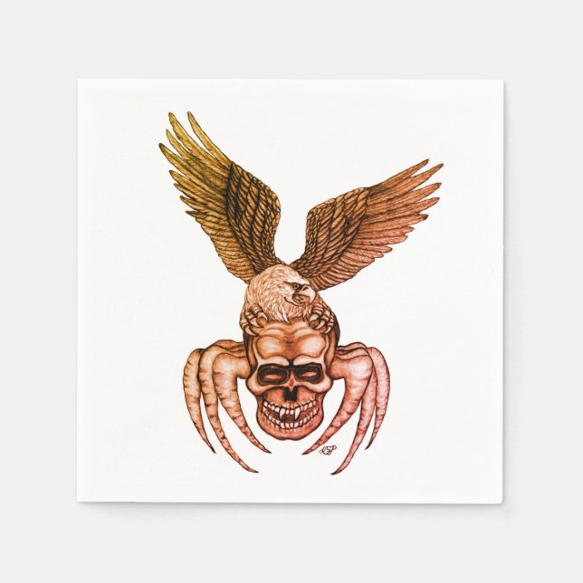 Spiderskull with Eagle Napkins (Front)