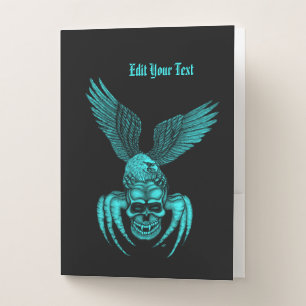Spiderskull with Eagle Pocket Folder