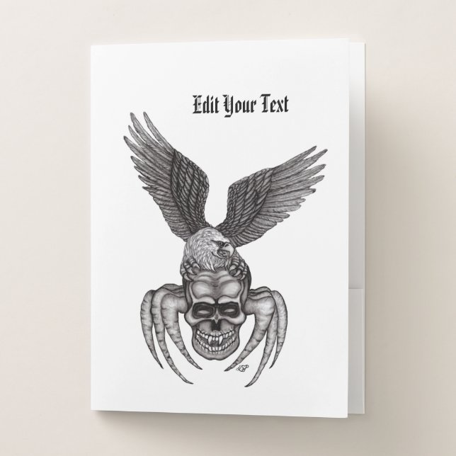 Spiderskull with Eagle Pocket Folder (Front)