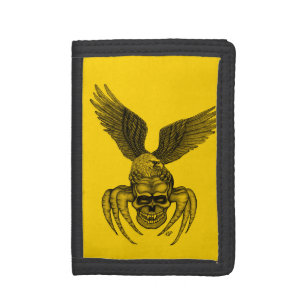 Spiderskull with Eagle Tri-fold Wallet