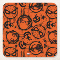 Spiderverse Graffiti Pattern Square Paper Coaster