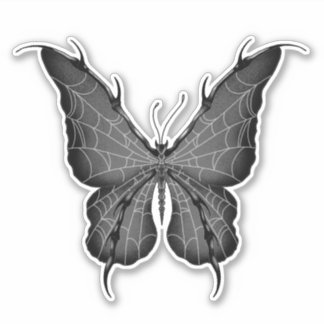 Spiderweb Butterfly Sticker