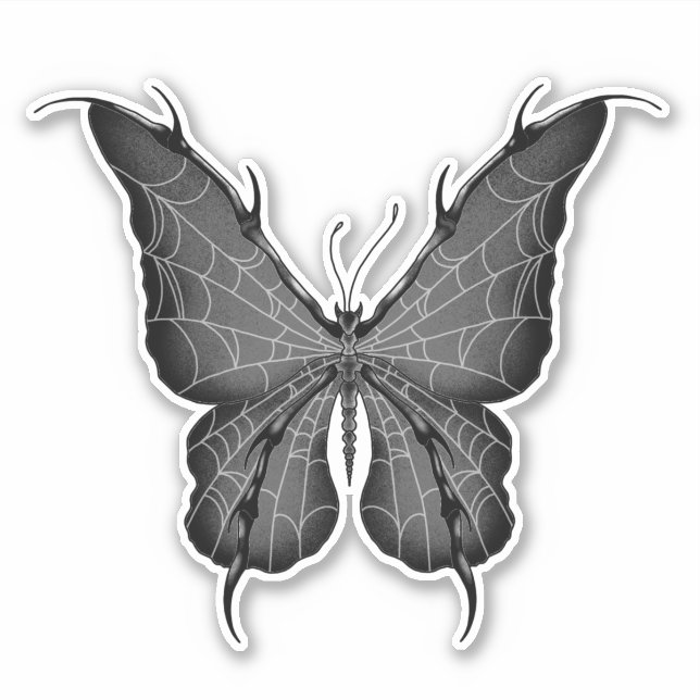Spiderweb Butterfly Sticker (Front)
