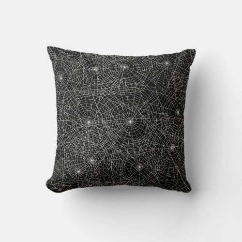 Spiderweb Dark Aesthetic Halloween Throw Pillow