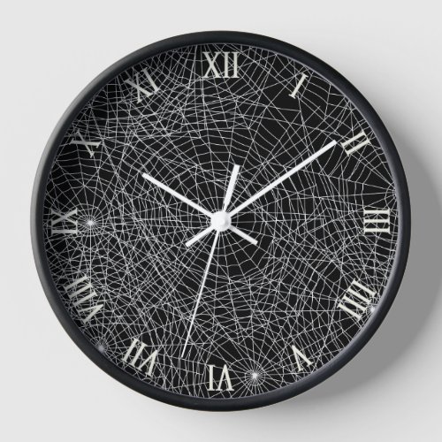 Spiderweb Dark Aesthetic Wall Clock