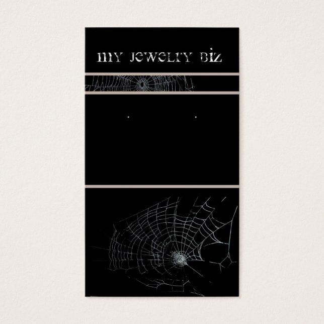 Spiderweb Earring Cards (Front)