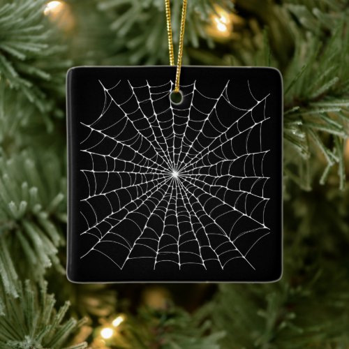Spiderweb Goth Ceramic Ornament
