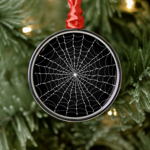 Spiderweb Goth  Metal Ornament