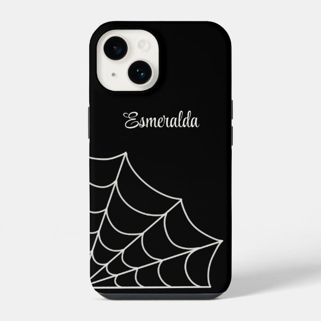 Spiderweb Goth Style Personalized Iphone Case (Back)