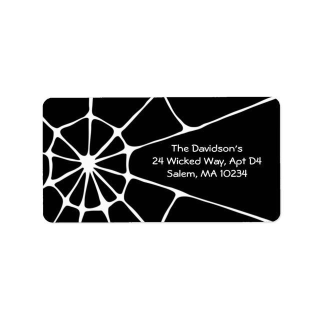 Spiderweb Halloween Address Label (Front)
