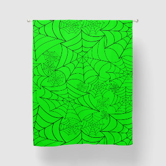 spiderweb halloween gothic spider web acid green blackout curtains